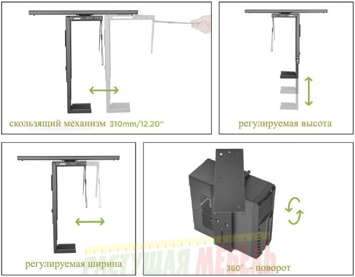 Крепление системного блока к столешнице